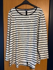 SAMOON by Gerry Weber  Langarm -Shirt  Gr 50  weiss geringelt   NEU !!!