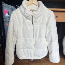 GUESS Jacke Ungetragen! Wollweiß Gr. M  mit hohem Kragen