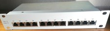 Patchfeld / Patchpanel, 12 Port, Cat. 6, Class E, hellgraues Metallgehäuse