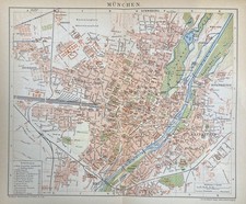 antiker historischer Stadtplan