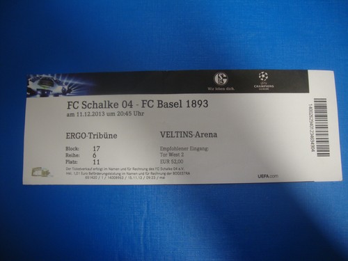 Ticket schalke 04 fc - ticket,