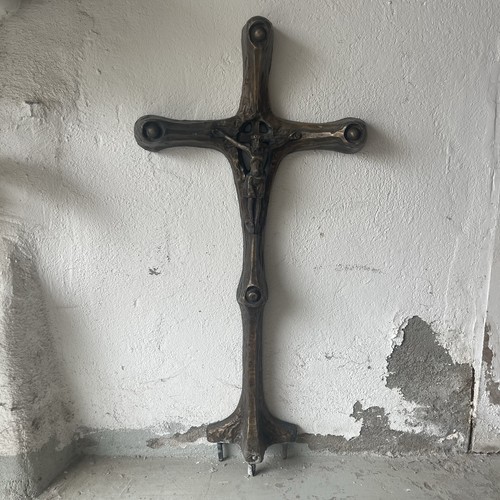 Bronzefarbenes metall kruzifix - bronzefarbenes, metall-kruzifix
