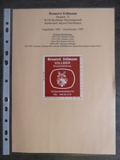 Bieretiketten, Bayern, Bischberg-Tütschengereuth, Brauerei Willibald Zellmann