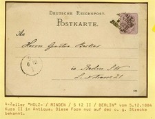 121732) Bahnpost L4 Holzminden-Berlin auf DR-AK 1884