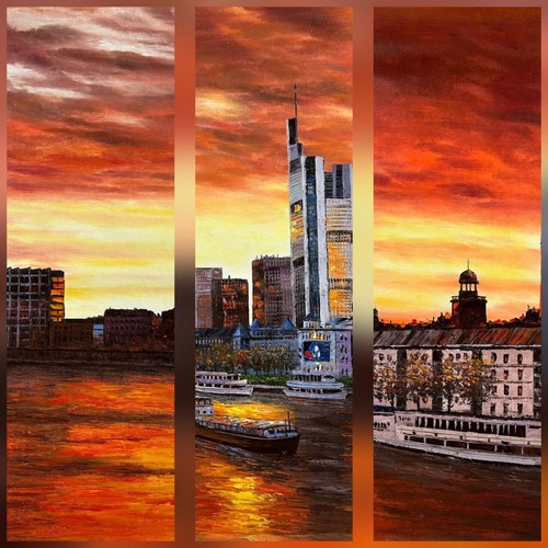 ölgemälde 60x90 skyline - 60x90,