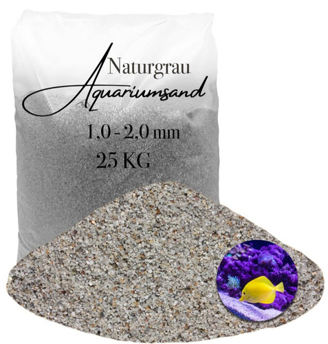 Aquariumsand hellgrau - 25, kg