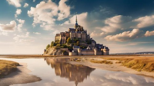 Wandbild mont saint michel - saint,