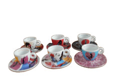 Illy AMICI COLLECTION Pedro Almodovar 2007. 6 Tassen komplett RARITÄT NEUW