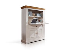 Sekretär Schrank Kommode Schreibtisch Regal BORNHOLM Kiefer weiß eichefarbig
