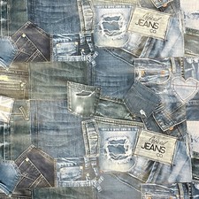 Wachstuch Tischdecke Jeans