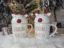 Tasse Elch Hirsch Weiß 350ml