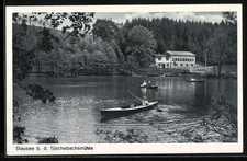 AK Niederfischbach, Gasthaus Tüschebachsmühle von Emil Kaiser, Stausee 