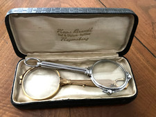 2 antike Lorgnons, funktionstüchtiger Klappmechanismus, in Original-Etui!