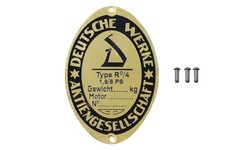 Typenschild für D-RAD R/4