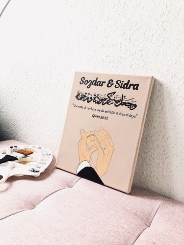 Personalisierte nikah leinwand - nikah,