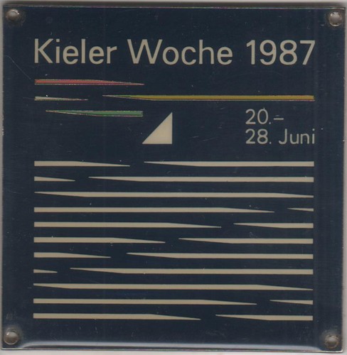 Kieler woche plakette 1987 - kieler,