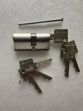 Ikon Schließzylinder, Doppelzylinder, mit 6 Schlüssel, Edelstahl