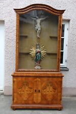 Hausaltar Barock Aufsatzschrank Vitrine groß Andacht Altar Kruzifix Maria