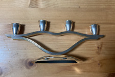 Rarität 4er Kerzenleuchter Kerzenständer* mit Sockel* Alu silber Höhe 13 cm TOP