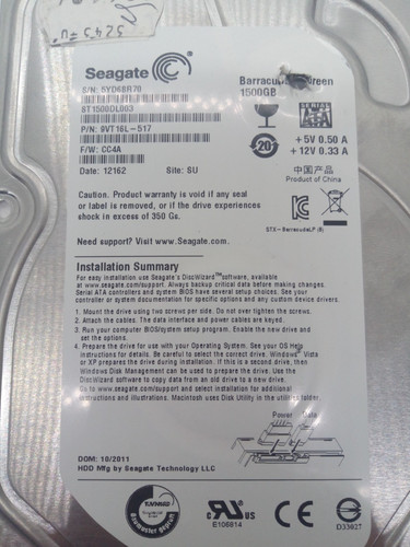 Seagate st1500dl003 hdd sata - ,
