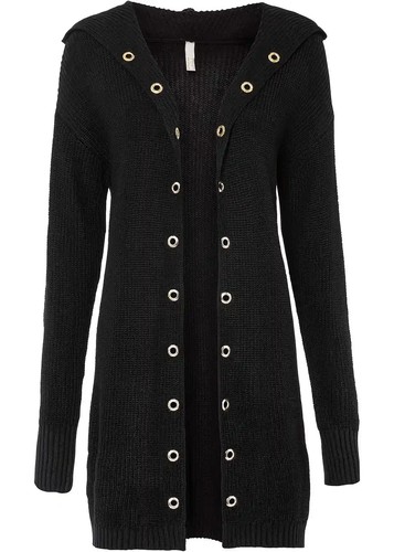 Longstrickjacke mit kapuze - longstrickjacke,