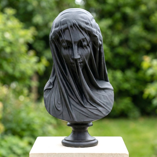 Schwarze verschleierte dame - schwarze,