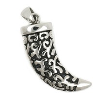 Zahn mit Ornament Silber