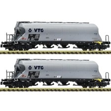 Fleischmann 6660003 2-tlg. Set: Staubsilowagen, VTG, Ep. V-VI N + Neu