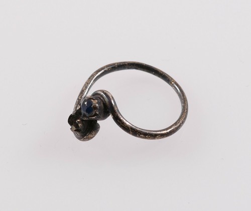 Ring silber mit blauem - mit,