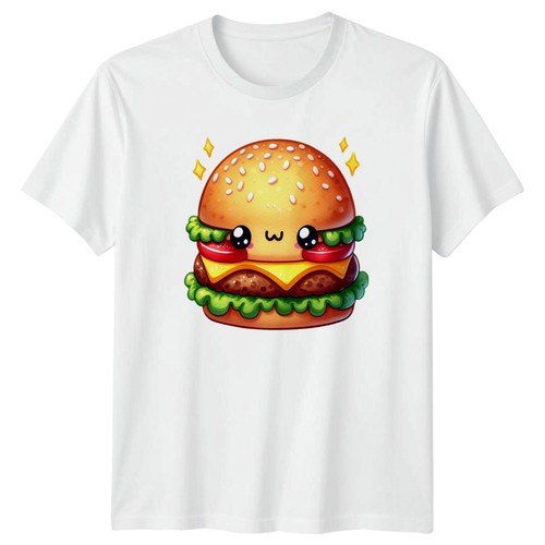 Hamburger fast food - food, kawaii