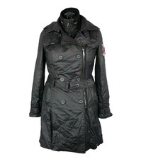 KHUJO Trenchcoat M Übergangsjacke Windbreaker Original Premium Black *TOP*