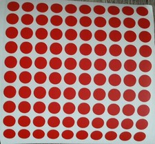 Klebepunkte Rot Matt Markierungspunkt  Aufkleber Farbe Menge & Durchmesser 