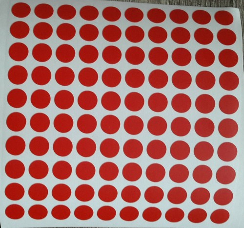 Klebepunkte rot matt - rot,