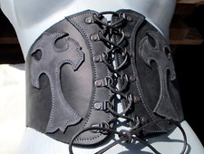 Leder-MIEDERGÜRTEL Gothik