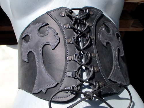 Leder miedergürtel gothik - leder-miedergÜrtel,