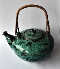 Teekanne 1,25 l XANTEN türkis Emailglasur Studiokeramik Elly & Walter Serocka