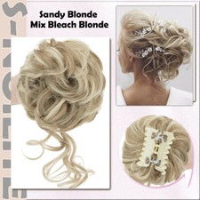 Dutt Haarteil Haargummi Wie Echthaar Haarverlängerung Lockig Clip Bun Messy Updo