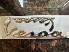 2x Schriftzug PIAGGIO "Vespa" Seitenhaube/Beinschild 100/150mm chrom PX 80 125