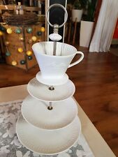 Landhaus Vintage Etagere weisses Porzellan Shabby Chic