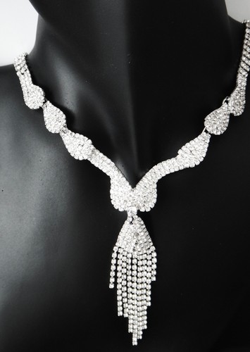 Halskette silber strass - silber, 💎