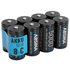 ABSINA 8x Akku Baby C 1,2V