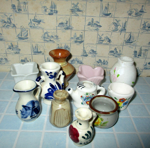 Vintage miniaturen vasen - vintage,