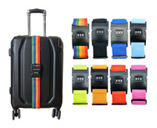 Koffergurt gut sichtbar ✅ mit Zahlenschloss 200cm x 5cm robust Band Gepäckriemen