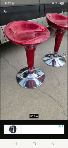 2er set barhocker rot mit - set,