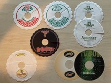 8 unbenutzte Bierglaslätzchen Apoldaer /Krostitzer / Hohenfelder /Tuborg