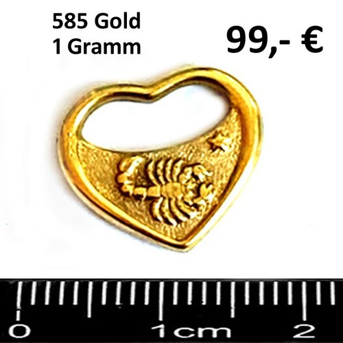 Gold anhänger charm - anhänger, (charm