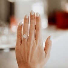 14 Karat Weißgold Ring IGI