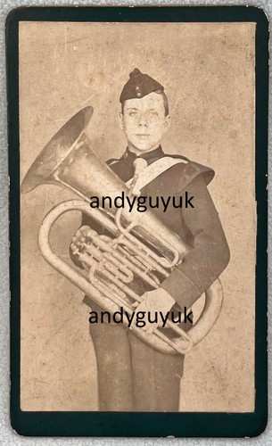 Cdv militär tuba band - band, spieler