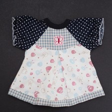 Puppenkleidung  30-33 cm Sommerkleid weiß rosa hellblau dunkelblau