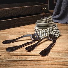 Vintage Erwachsene Anzug Hosenträger dehnbar Gummizug Pu Leder Hosenträger